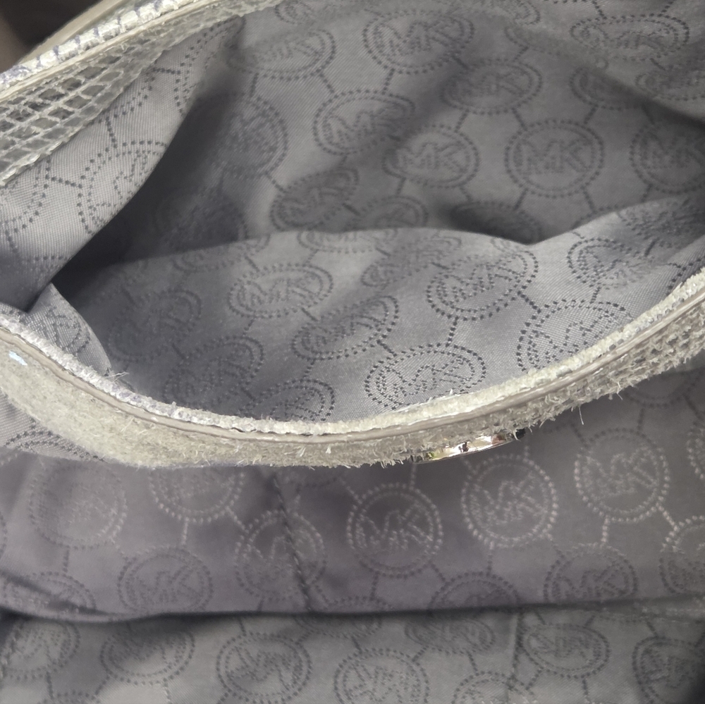 Michael Kors Shimmering Silver Shoulder Bag - Picture 8 of 10